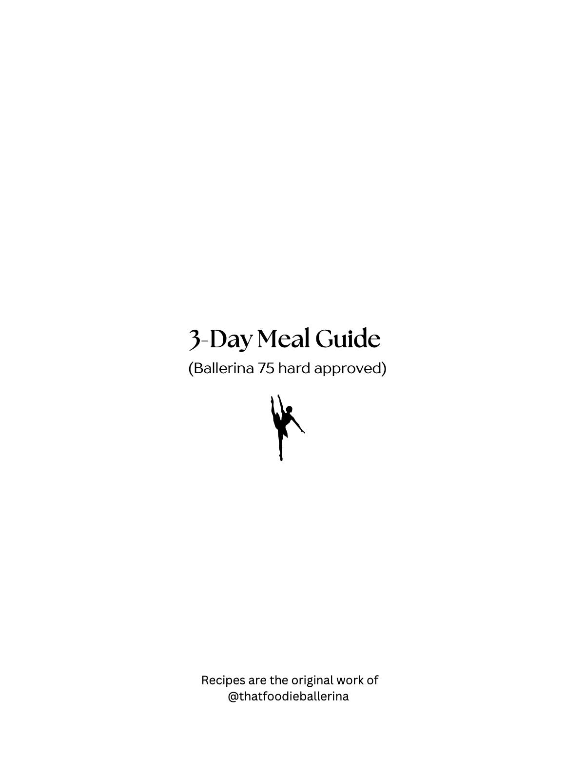 3-day Meal Guide (75 Hard Edition)